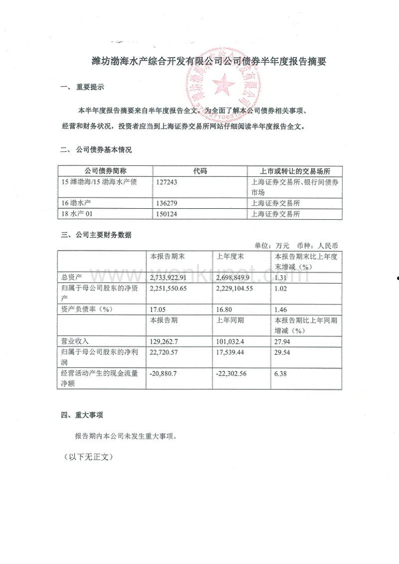 昌邑市渤潍控股2022债权资产(非标准化债权类资产)