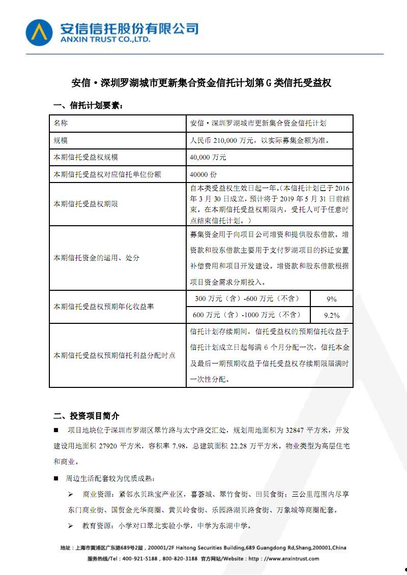 国企信托–兖州标债集合资金信托计划(信托 私募债)