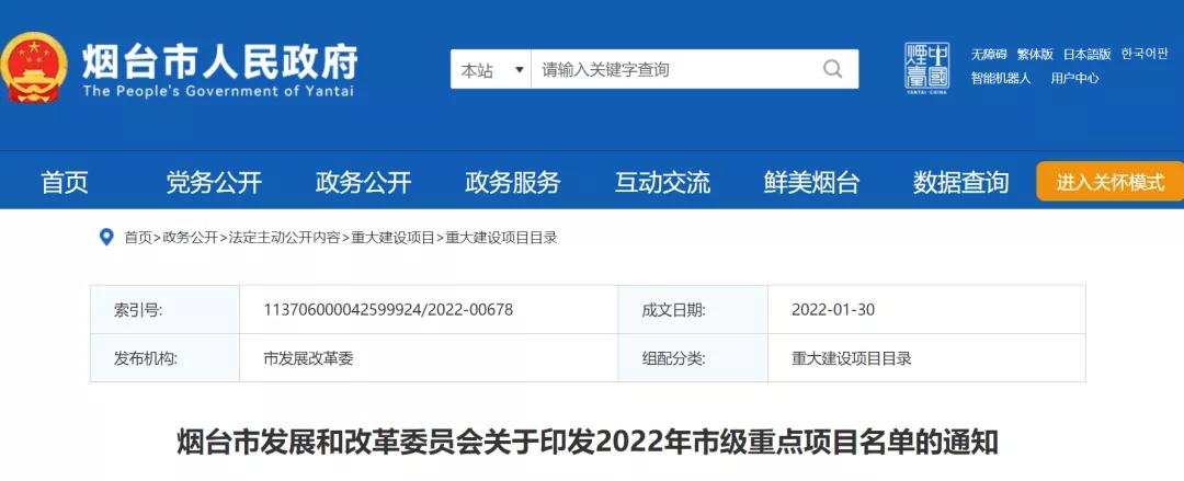 烟台市元融投资2022年债权资产项目(烟台元融投资集团公司股东)