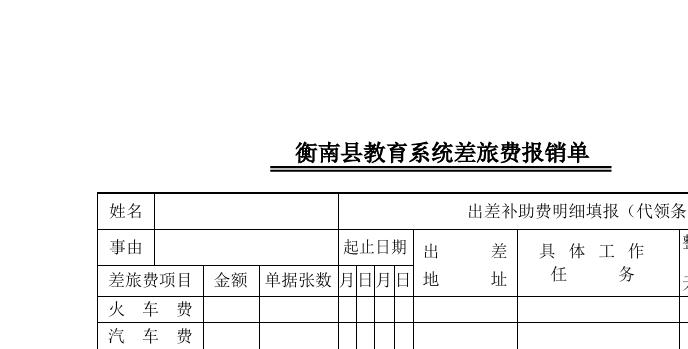 差旅费报销(差旅费报销单填写样本图片)