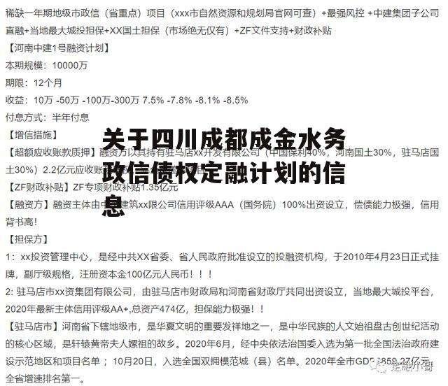 2022年诸城隆嘉水务债权1号、2号政信债的简单介绍