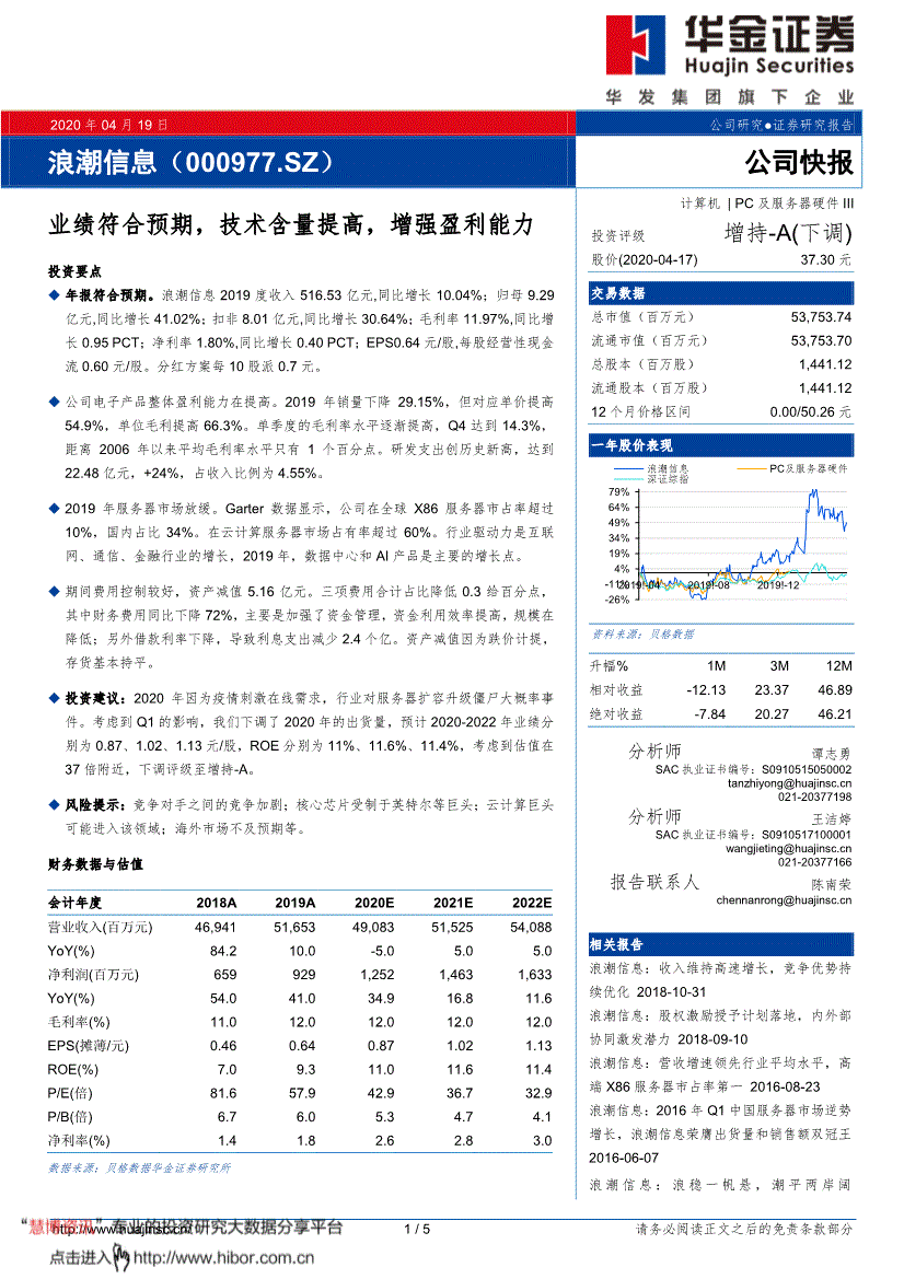 浪潮信息000977(浪潮信息000977这个股2021年年中有没有高送转)