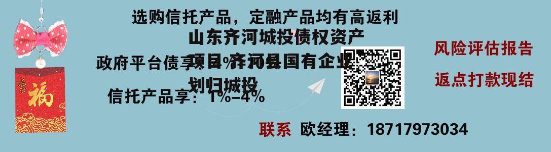 山东齐河城投债权资产项目(齐河县城市建设投资有限公司)