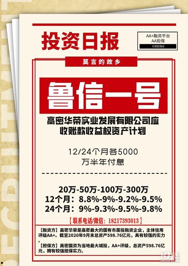 高密华荣实业2022年债权(高密华荣实业2022年债权投资)